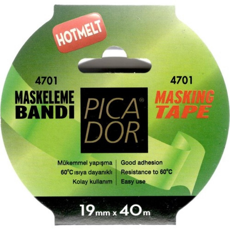 PİCADOR 19x40 mt HOTMELT MASKELEME BANDI KP004