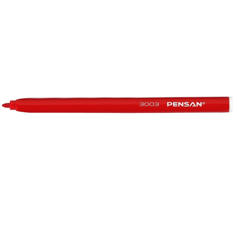 PENSAN 3003 KIRMIZI KEÇELİ KALEM