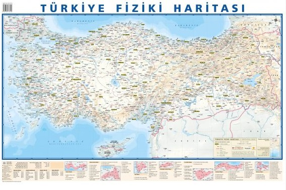 ODAK 70x100 TÜRKİYE SİYASİ-FİZİKİ HARİTASI