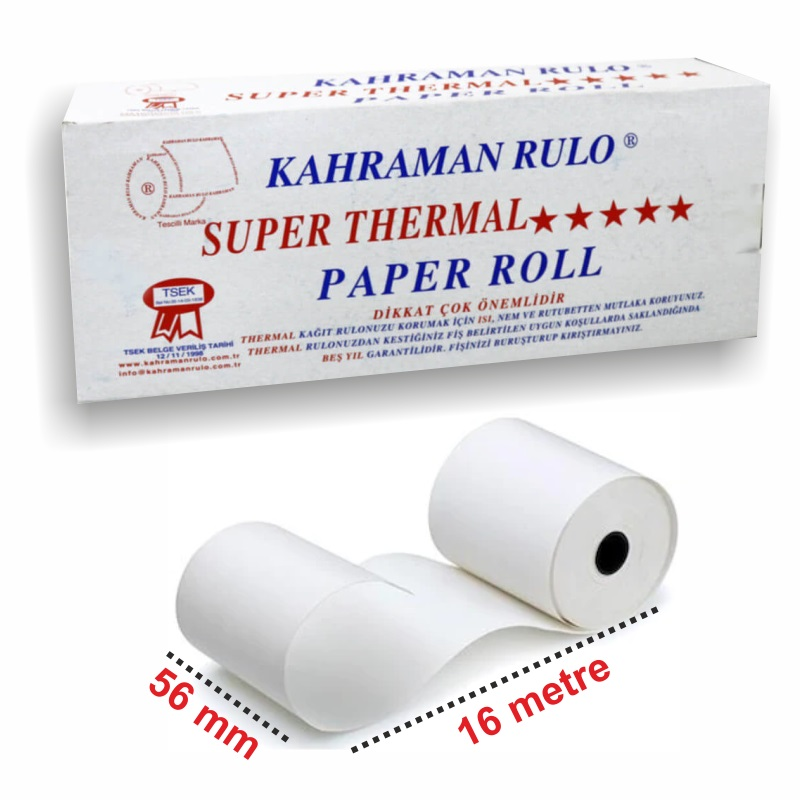 KAHRAMAN 56x16 TERMAL RULO 16 LI